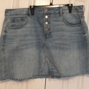 Old navy button fly jean skirt